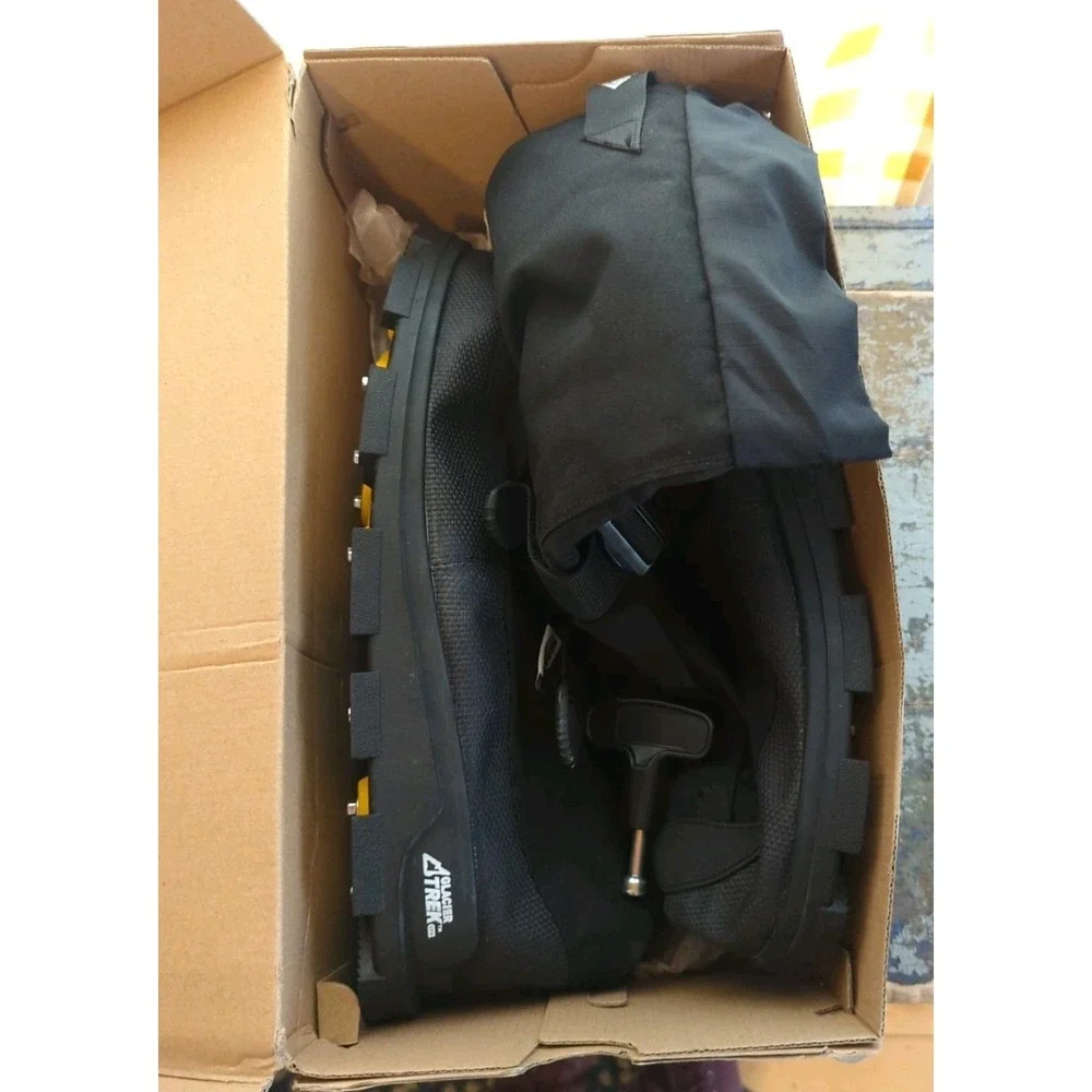 Neos Voyager Glacier Trek Cleats Overshoes Black Waterproof Size XL‎